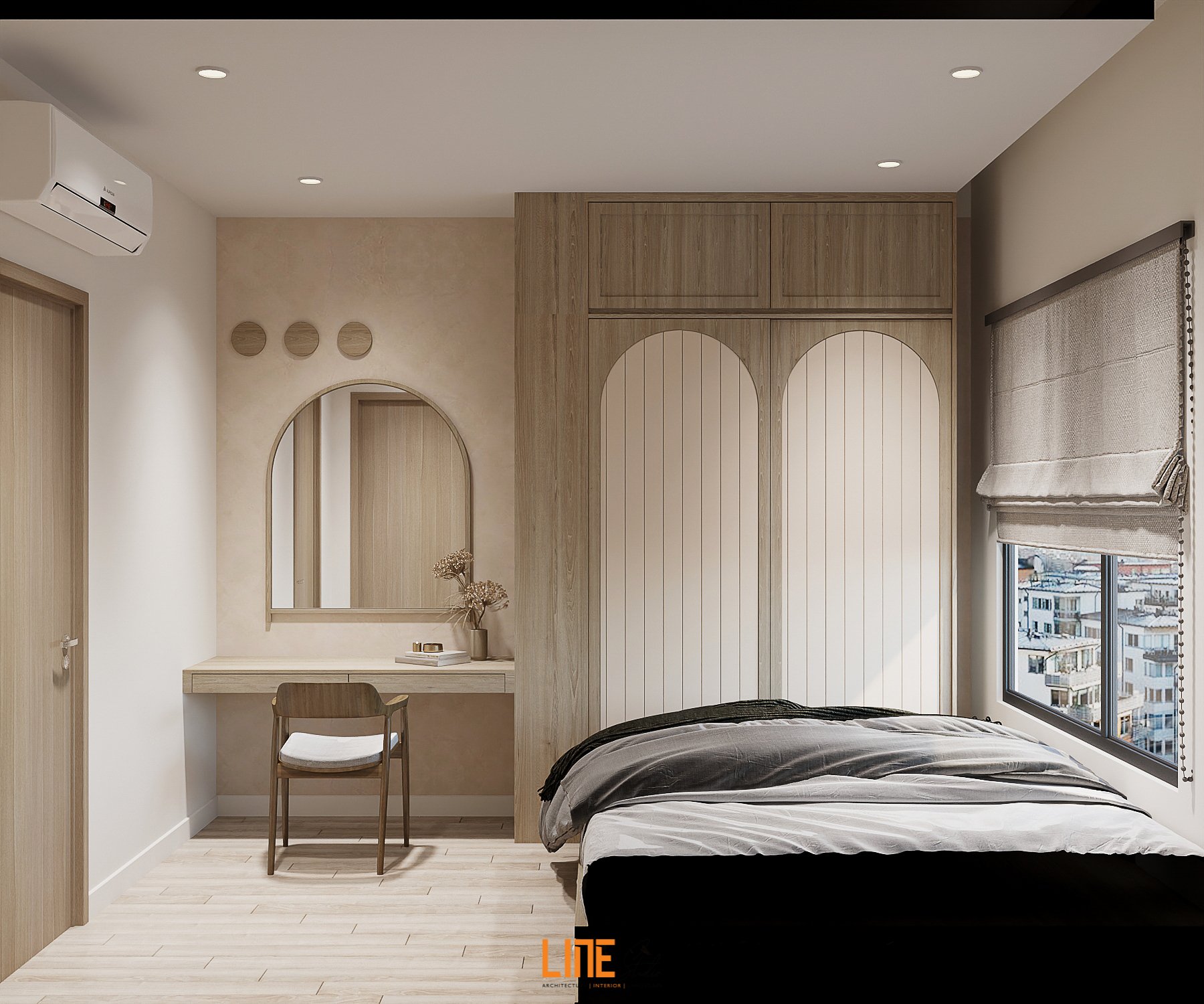 LINE STUDIO THIẾT KẾ THI CÔNG NỘI THẤT CĂN HỘ VINHOME TÒA S702 – 59M2 – 2PN – CHỊ THƯ