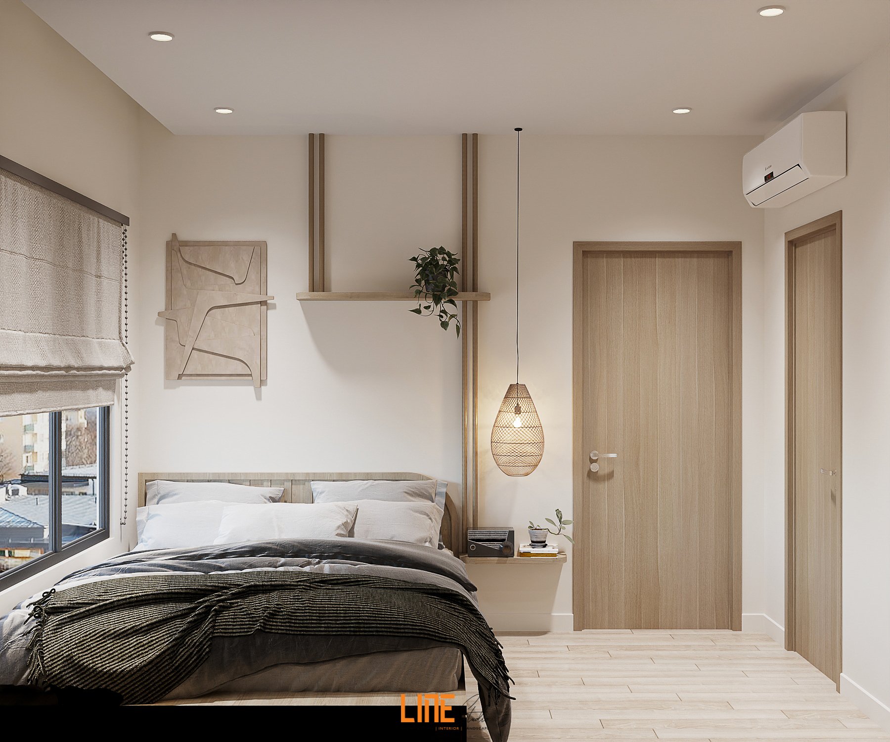 LINE STUDIO THIẾT KẾ THI CÔNG NỘI THẤT CĂN HỘ VINHOME TÒA S702 – 59M2 – 2PN – CHỊ THƯ