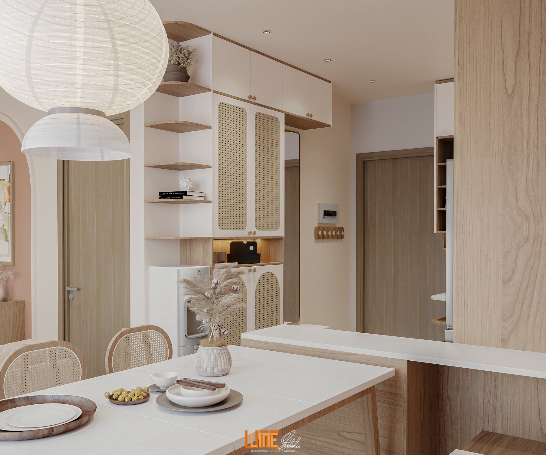 LINE STUDIO THIẾT KẾ THI CÔNG NỘI THẤT CĂN HỘ VINHOMES - 56M2 - 2PN - ANH QUANG