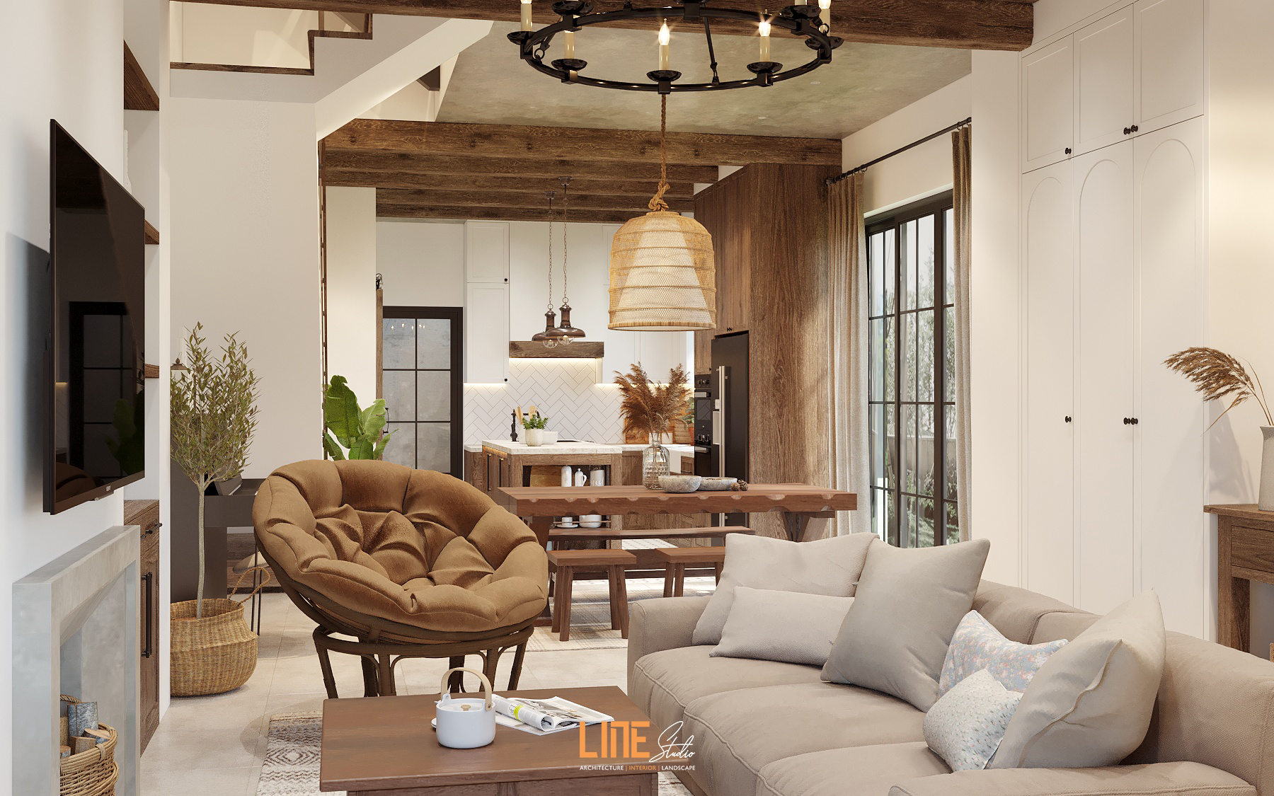 LINE STUDIO THIẾT KẾ THI CÔNG NHÀ PHỐ AN BÌNH 2 - 356M2 – 3 PN - ANH QUANG