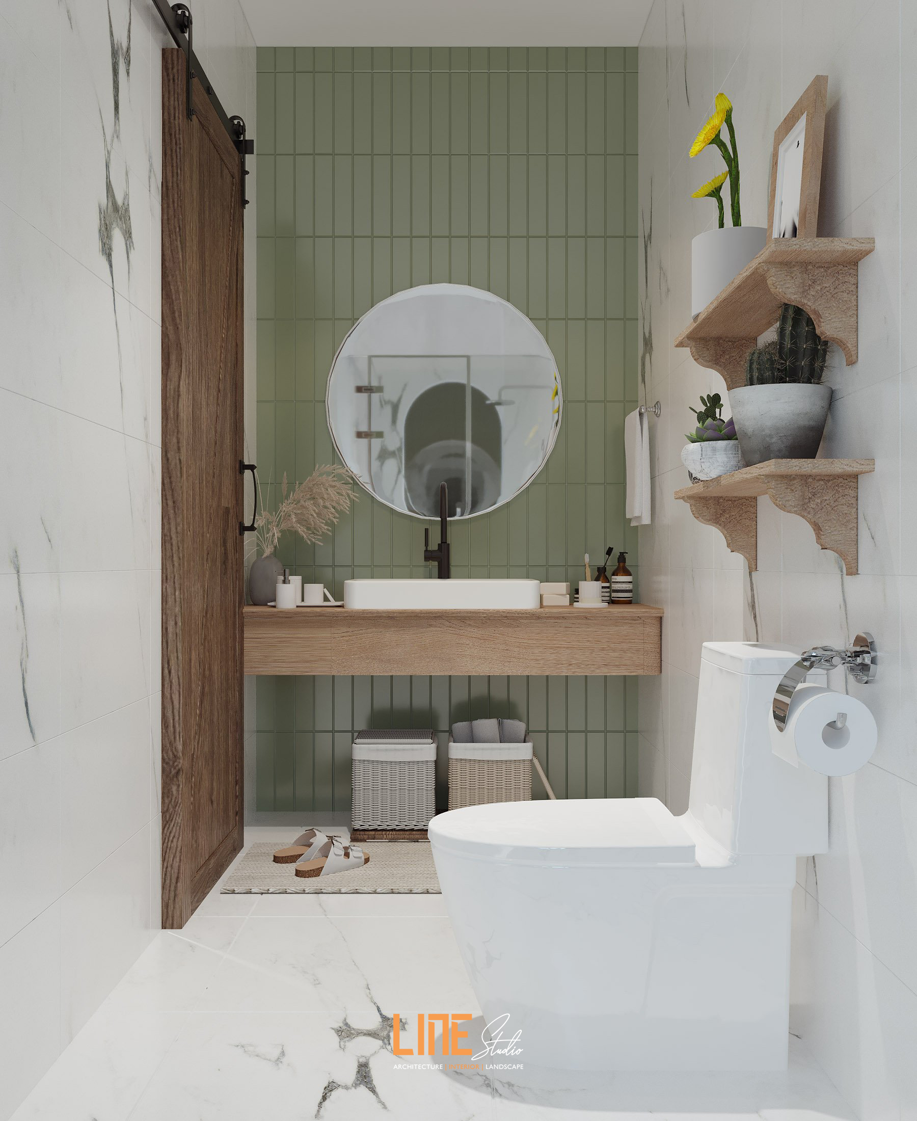 LINE STUDIO THIẾT KẾ THI CÔNG NHÀ PHỐ AN BÌNH 2 - 356M2 – 3 PN - ANH QUANG