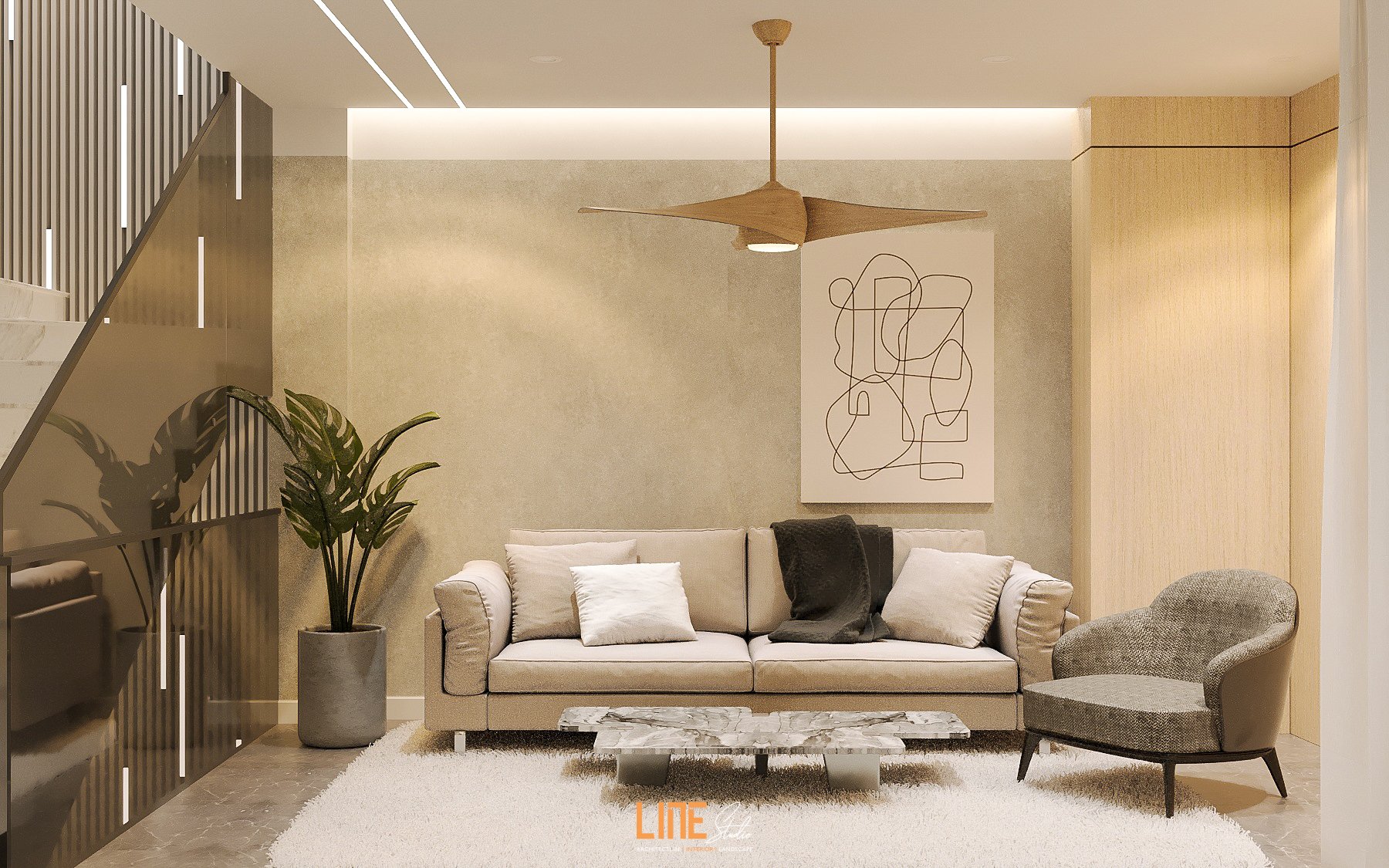 LINE STUDIO THIẾT KẾ THI CÔNG NỘI THẤT NHÀ PHỐ BẢO MINH RESIDENCE - 126M2 - 3PN - ANH SỸ