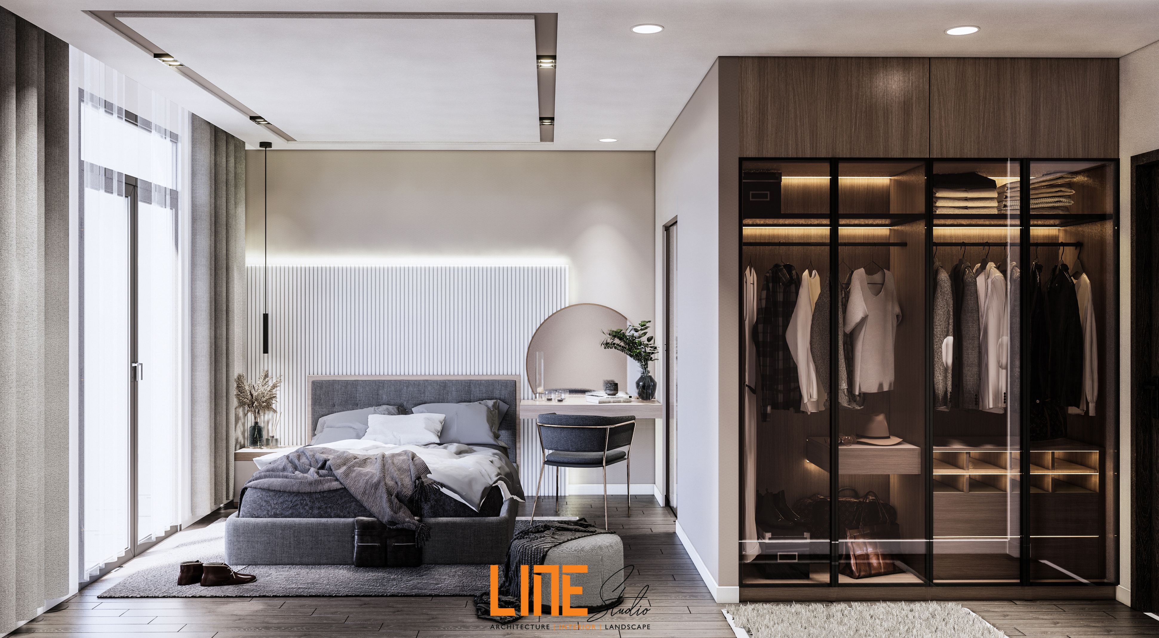 LINE STUDIO THIẾT KẾ THI CÔNG NỘI THẤT NHÀ PHỐ BẢO MINH RESIDENCE - 126M2 - 3PN - ANH SỸ