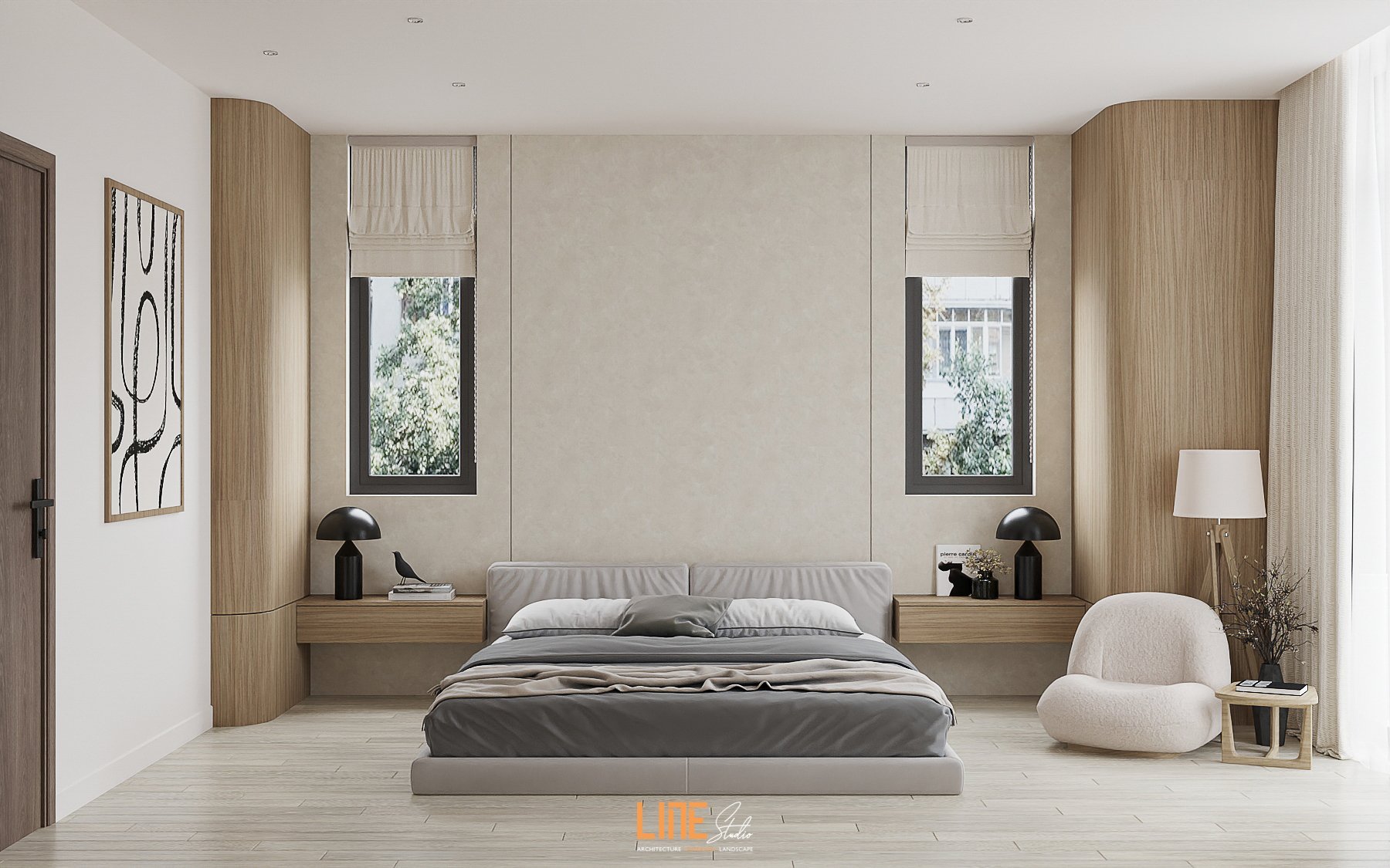 LINE STUDIO THIẾT KẾ THI CÔNG NỘI THẤT NHÀ PHỐ CẦN GIỜ - 413M2 - 3PN - CHỊ DUNG