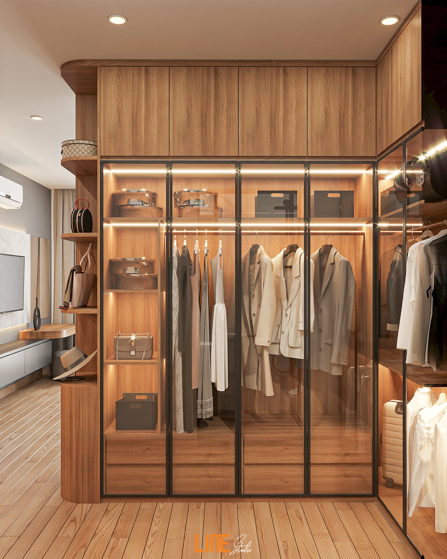 LINE STUDIO THIẾT KẾ THI CÔNG NỘI THẤT NHÀ PHỐ TÂN PHÚ - 272M2 - 4PN - ANH HOÀNG