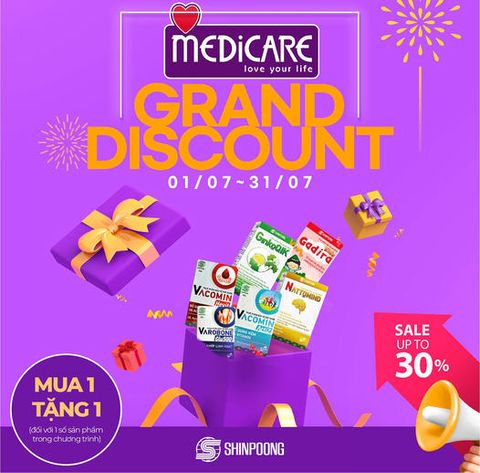 BẢO VỆ SỨC KHỎE MÙA DỊCH cùng Shinpoong và hệ thống Chăm Sóc Sức Khỏe và Sắc Đẹp Medicare.
