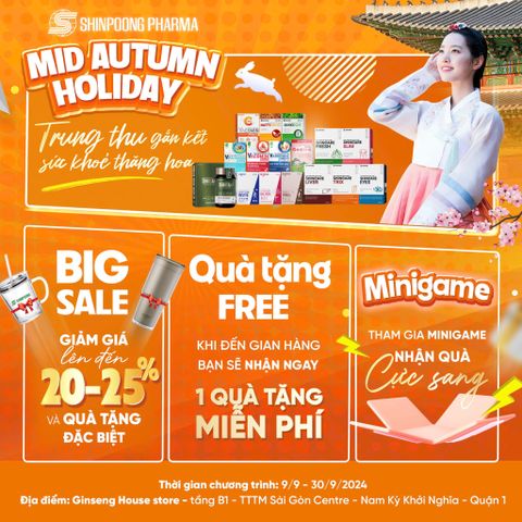 TRUNG THU GẮN KẾT, SỨC KHỎE THĂNG HOA - Ghé GINSENG HOUSE CẢ NHÀ ƠI!!!