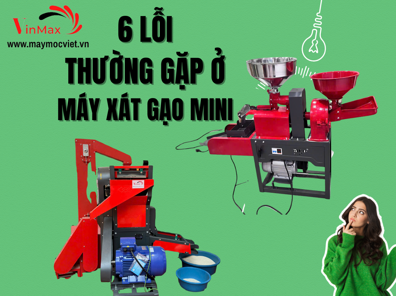 6 lỗi thường gặp ở máy xát gạo mini và cách xử lý