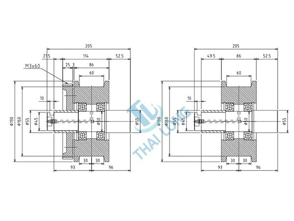 Bản vẽ bánh xe D200