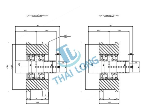 Bản vẽ bánh xe D300 LR