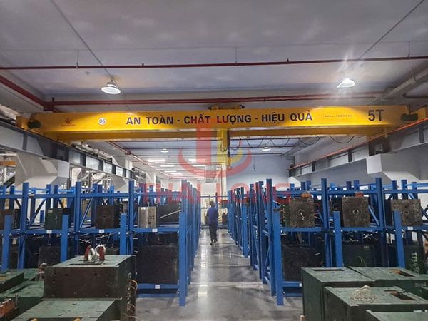 cầu trục 5 tấn dầm đôi khẩu độ 10m1