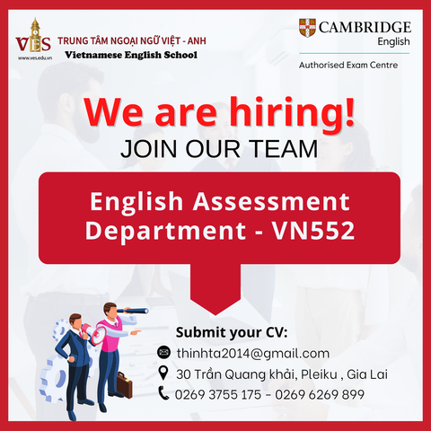 [TUYỂN DỤNG] NHÂN VIÊN PHÒNG KHẢO THÍ