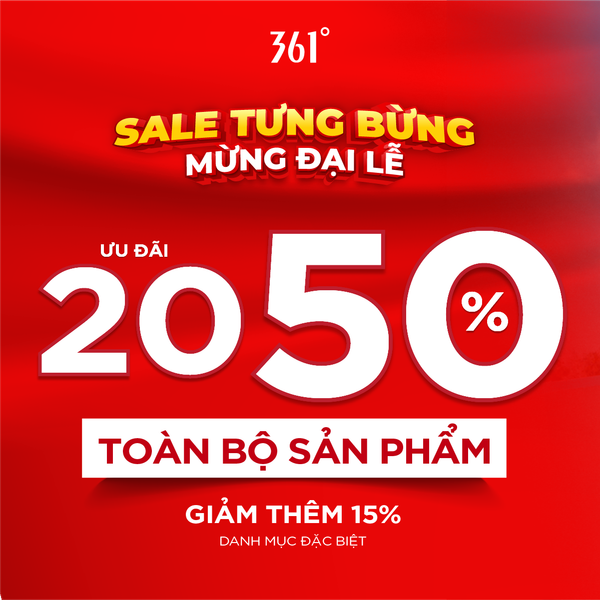 SALE TƯNG BỪNG - MỪNG ĐẠI LỄ  ƯU ĐÃI 20% - 50% TOÀN BỘ SẢN PHẨM | EXTRA 15%