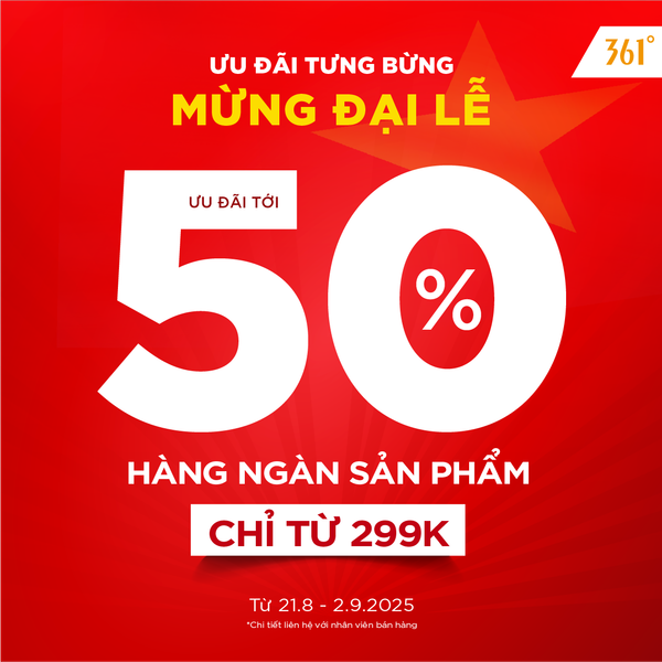MỪNG ĐẠI LỄ 2/9, ƯU ĐÃI TỚI 50% HÀNG NGÀN SẢN PHẨM
