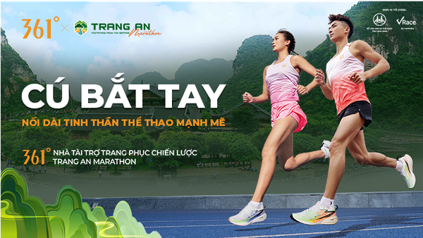 361° Sport - thương hiệu thể thao Quốc tế chính thức là Nhà Tài Trợ Trang Phục Chiến Lược của Tràng An Marathon