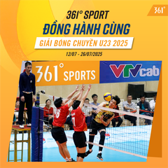 361° SPORTS ĐỒNG HÀNH CÙNG GIẢI BÓNG CHUYỀN QUỐC GIA U23