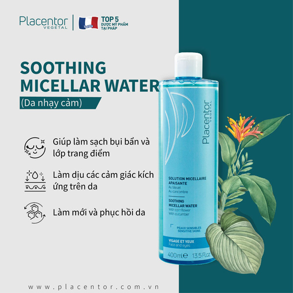 Nước tẩy trang Placentor Soothing Micellar Water