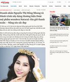 Doanh nhân Nguyễn Thị Hồng Nhung và Hành trình xây dựng thương hiệu Dược mỹ phẩm wondera Natural: Gìn giữ thanh xuân – Nâng niu sắc đẹp