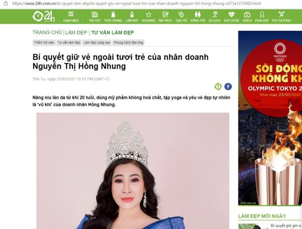 Bí quyết giữ vẻ ngoài tươi trẻ của nhân doanh Nguyễn Thị Hồng Nhung