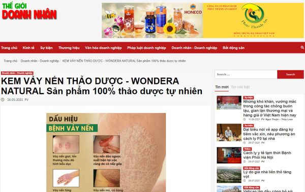 KEM VẢY NẾN THẢO DƯỢC - WONDERA NATURAL Sản phẩm 100% thảo dược tự nhiên    16-05-2021 PV