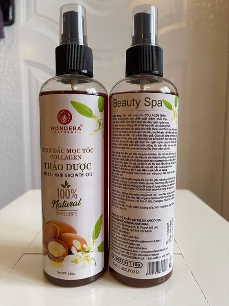 Tinh dầu mọc tóc collagen thảo dược mang lại mái tóc dày và dài óng mượt