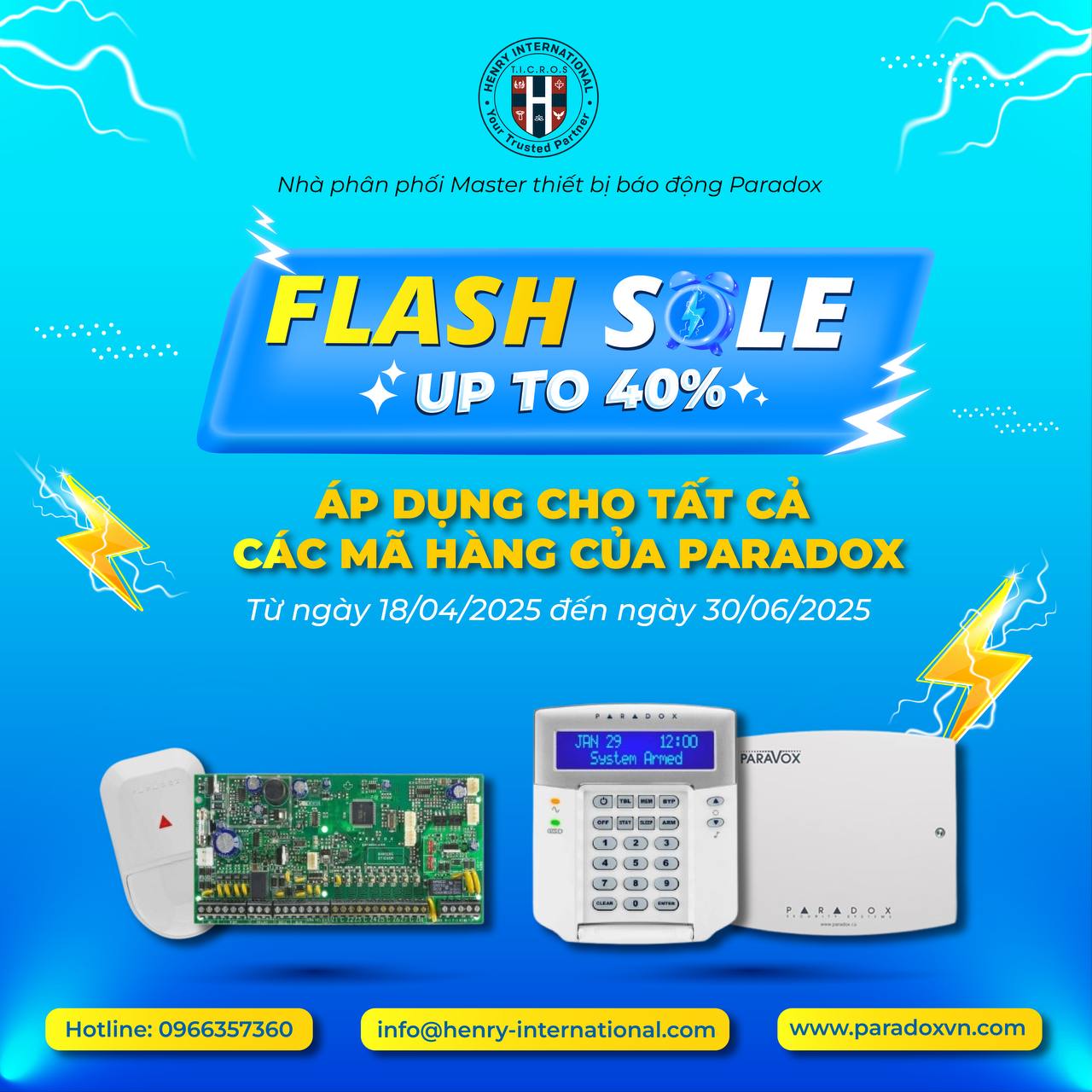 FLASH SALES PARADOX 30/06/2025 LÊN ĐẾN 40%
