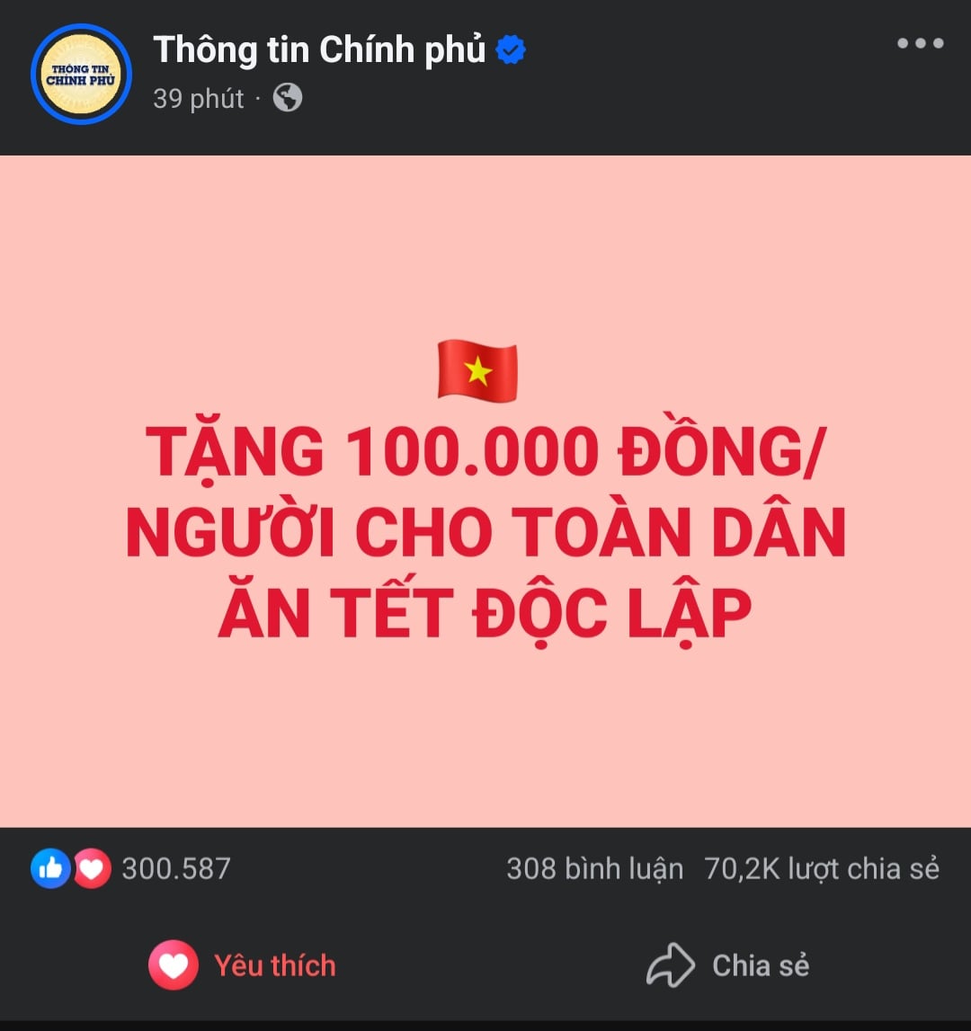 Hướng dẫn nhận 100.000 đồng dịp 02/9 trên VNeID nhanh chóng, đúng nhất