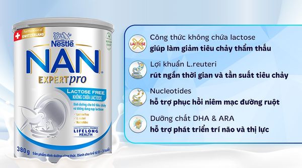 Cách pha NAN ExpertPro Sữa Free Lactose