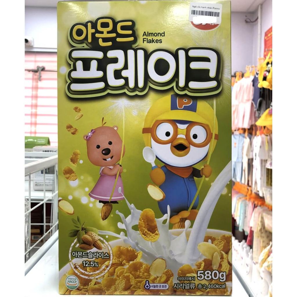 Ngũ cốc hạnh nhân Pororo dinh dưỡng từ Hàn Quốc cho bé hộp 580g