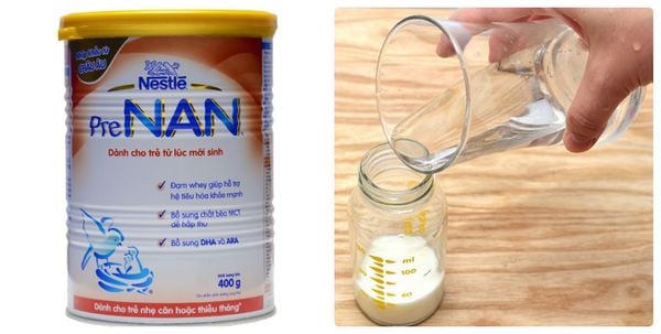 Cách pha sữa Pre Nan