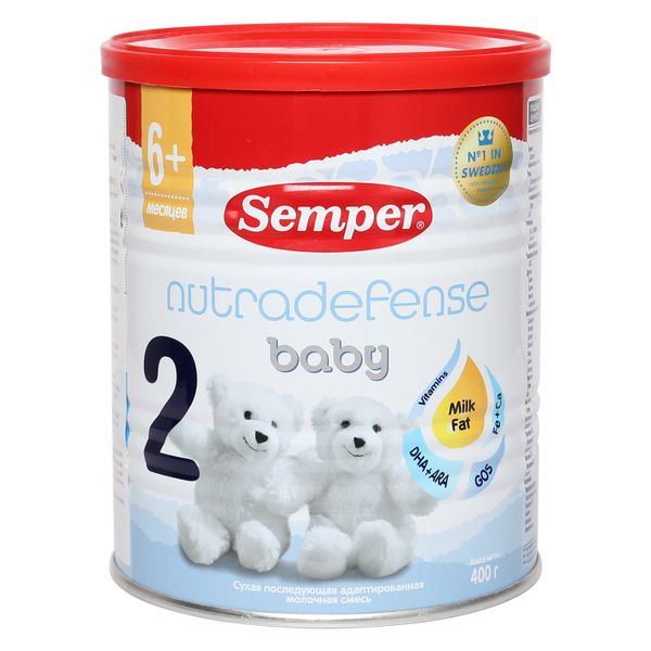 Sữa Semper Nutradefense Thụy Điển số 2 400g (6 - 12 tháng) - Giá tốt