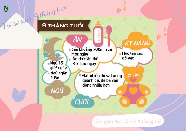 Thời gian biểu cho bé 9 tháng tuổi