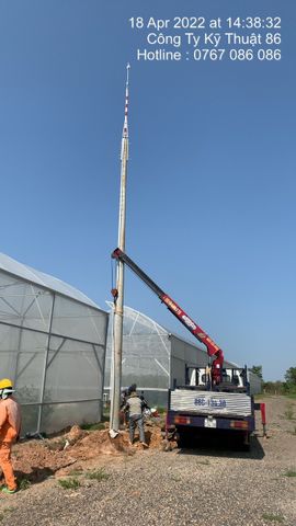 Thi công chống sét tại Trang Trại Nông nghiệp Dưa lưới Bình Thuận