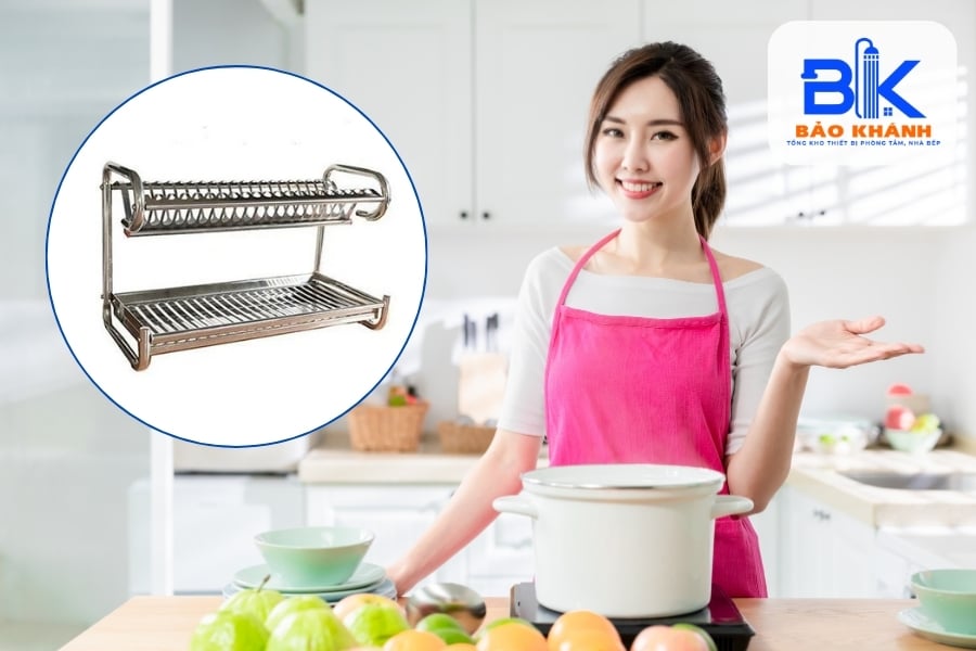 Khay Úp Chén Inox Đa Năng – Giải Pháp Tiết Kiệm Không Gian Bếp
