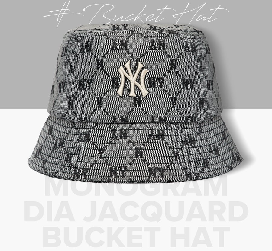 Nón Vành Bucket MLB Monogram Diamond Jacquard New York Yankees Grey  BIR   MLB Việt Nam