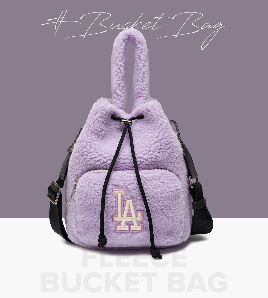 MLB Fleece Bucket Bag LA Dodgers Light Lavender 3ABMS0316-50BLL -  ShopperBoard