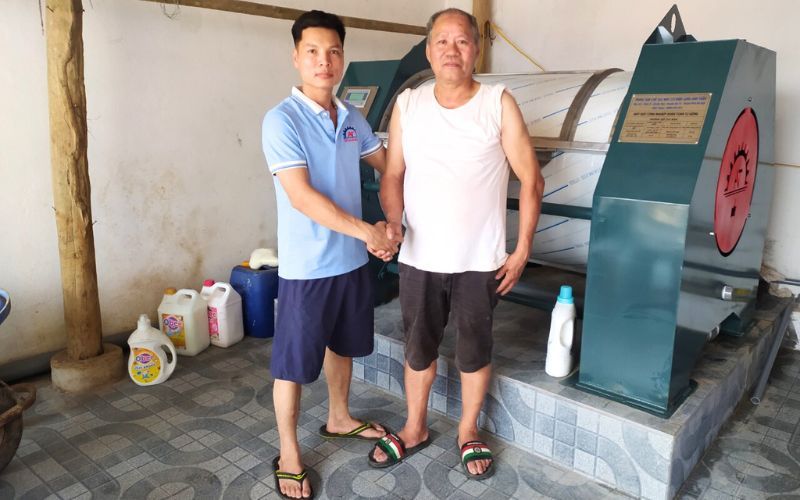 Máy giặt công nghiệp 50kg lắp đặt tại Hậu Lộc, Thanh Hoá