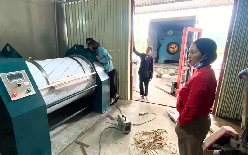 Máy giặt công nghiệp lắp đặt tại Yên Sơn, Tuyên Quang