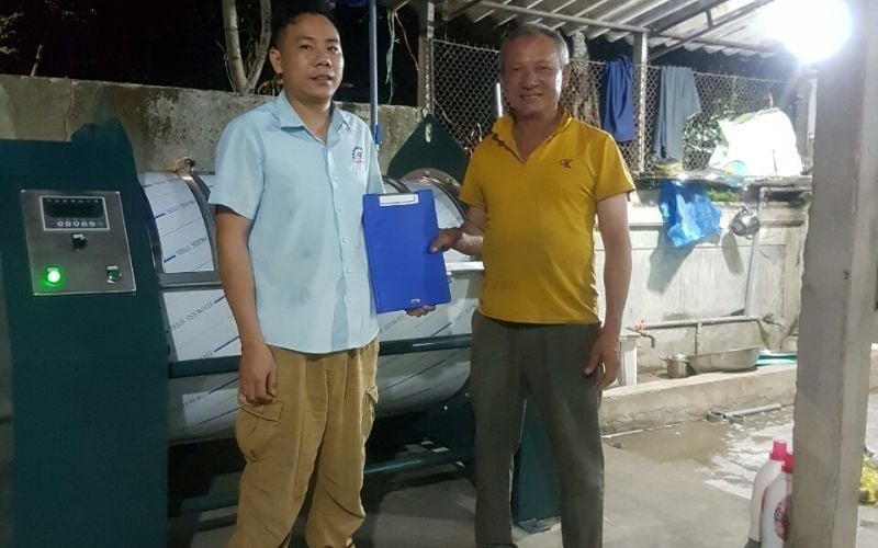 Máy giặt công nghiệp lắp đặt tại Lộc Hà, Hà Tĩnh