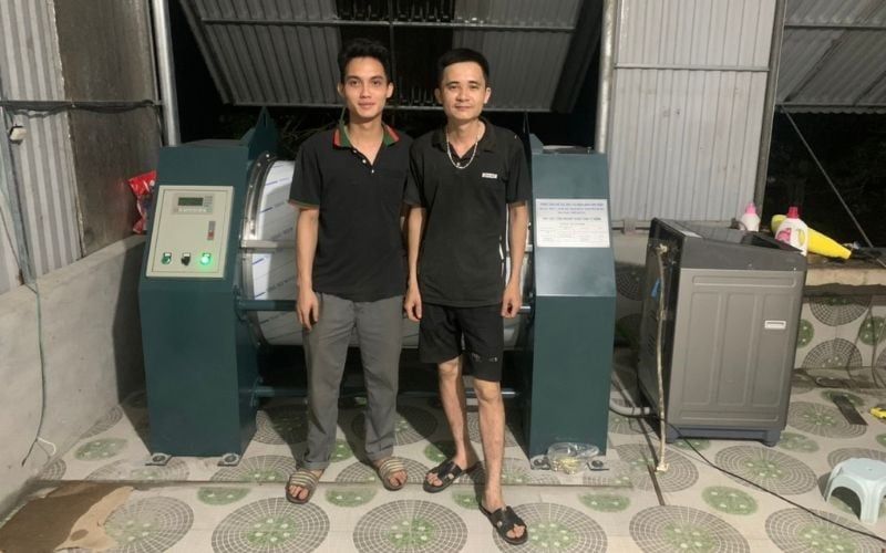 Máy giặt + máy sấy công nghiệp lắp đặt tại Sơn Tây, Hà Nội