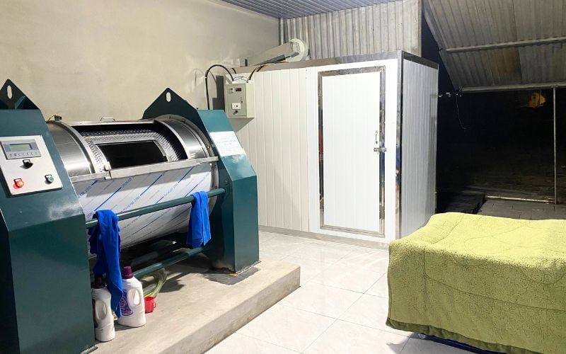 Máy giặt công nghiệp +phòng sấy công nghiệp lắp đặt tại Yên Mỹ, Hưng Yên