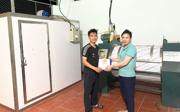 Máy giặt CN 50kg, phòng sấy công nghiệp lắp tại Yên Thế, Bắc Giang