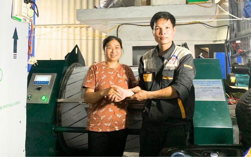 Máy giặt CN 50kg 1 pha giao đến Nam Trực, Nam Định