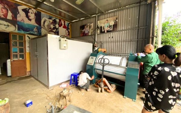 Máy giặt CN 50kg, phòng sấy CN 10 chăn tại Mai Sơn, Sơn La