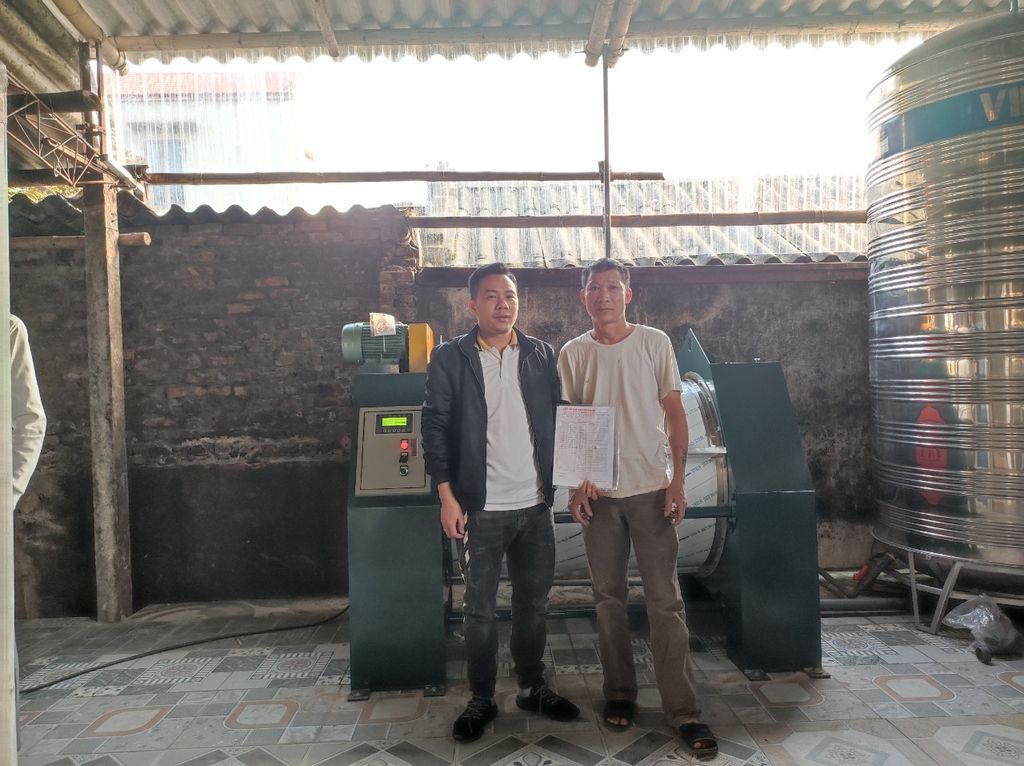 Máy giặt công nghiệp lắp đặt tại Bình Lục, Hà Nam