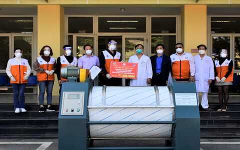 Máy giặt công nghiệp 50kg đến Bệnh viện Phổi Thái Nguyên