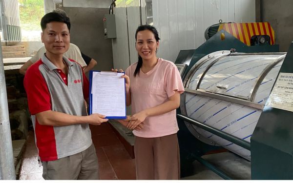 Máy giặt + máy sấy công nghiệp lắp đặt tại Bắc Quang, Hà Giang