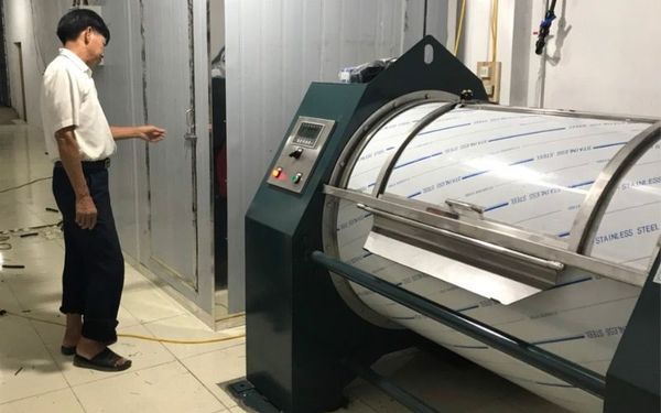 Máy giặt CN 50kg, phòng sấy công nghiệp lắp tại Hiệp Hoà, Bắc Giang