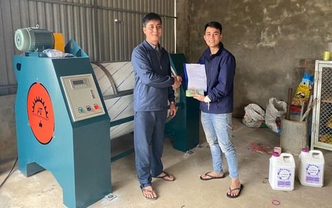 Máy giặt công nghiệp 5 chăn đến Phú Xuyên - Hà Nội.