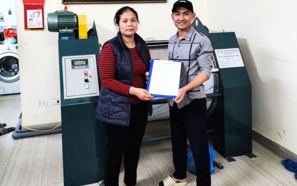 Máy giặt công nghiệp 50kg giao tại Thanh Trì, TP Hà Nội